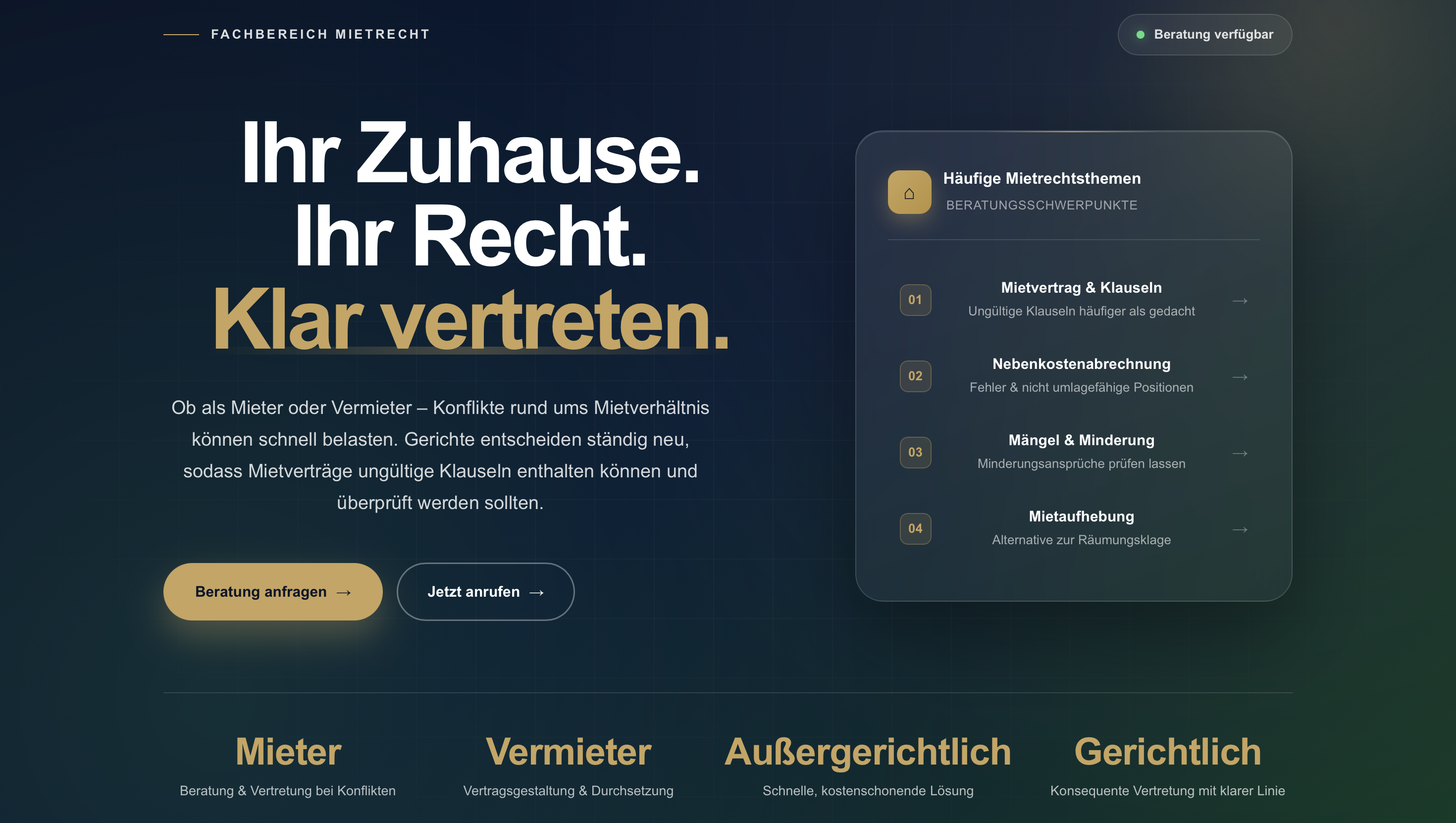 Website-Gestaltung für Kanzlei Pfeffer